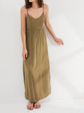Open Back Maxi Slip Dress