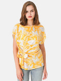 Botanic Printed Side Tie Top - Shopmossrose