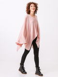 Split Detail Knit Poncho
