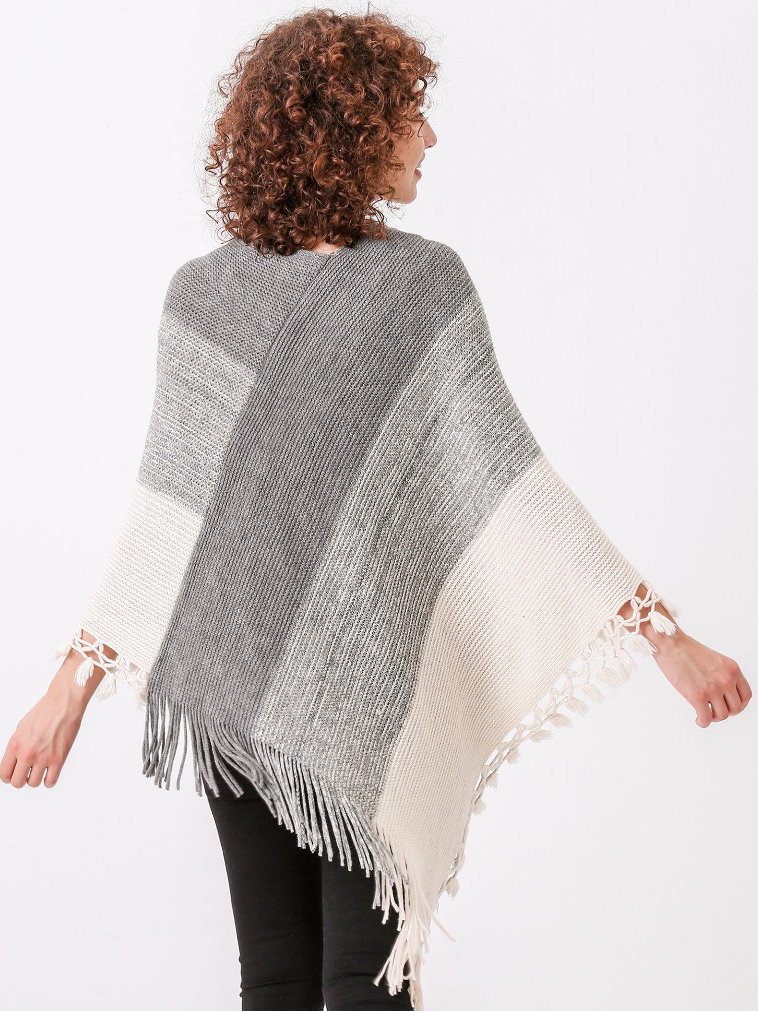 Crochet Fringe Knit Poncho