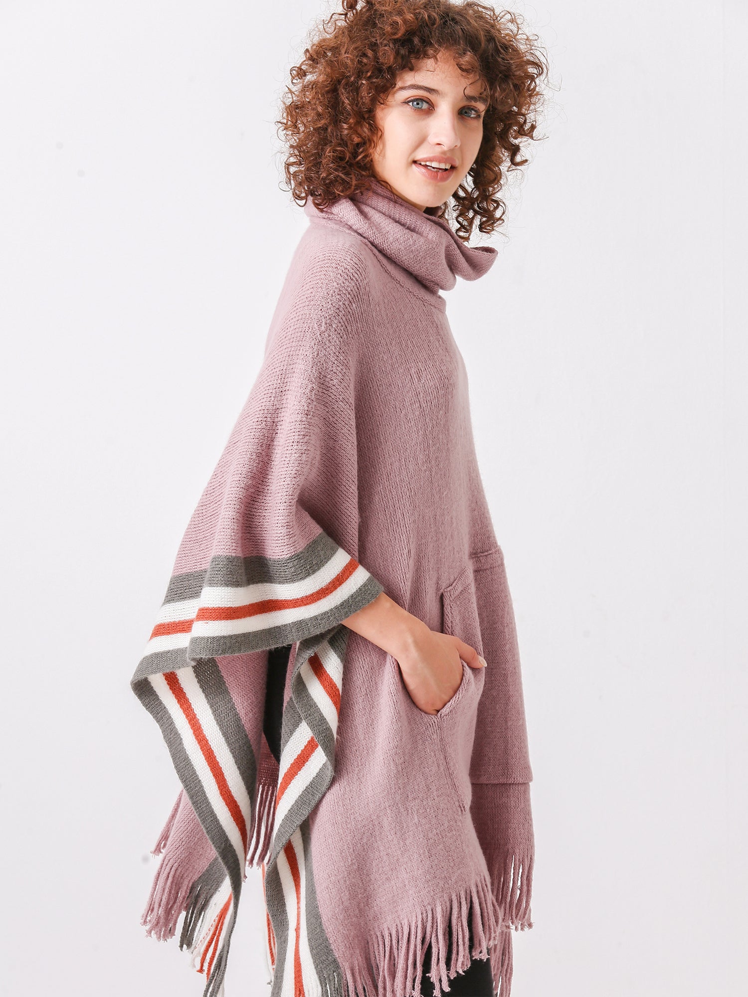 Oversized Pocket Pullover Poncho
