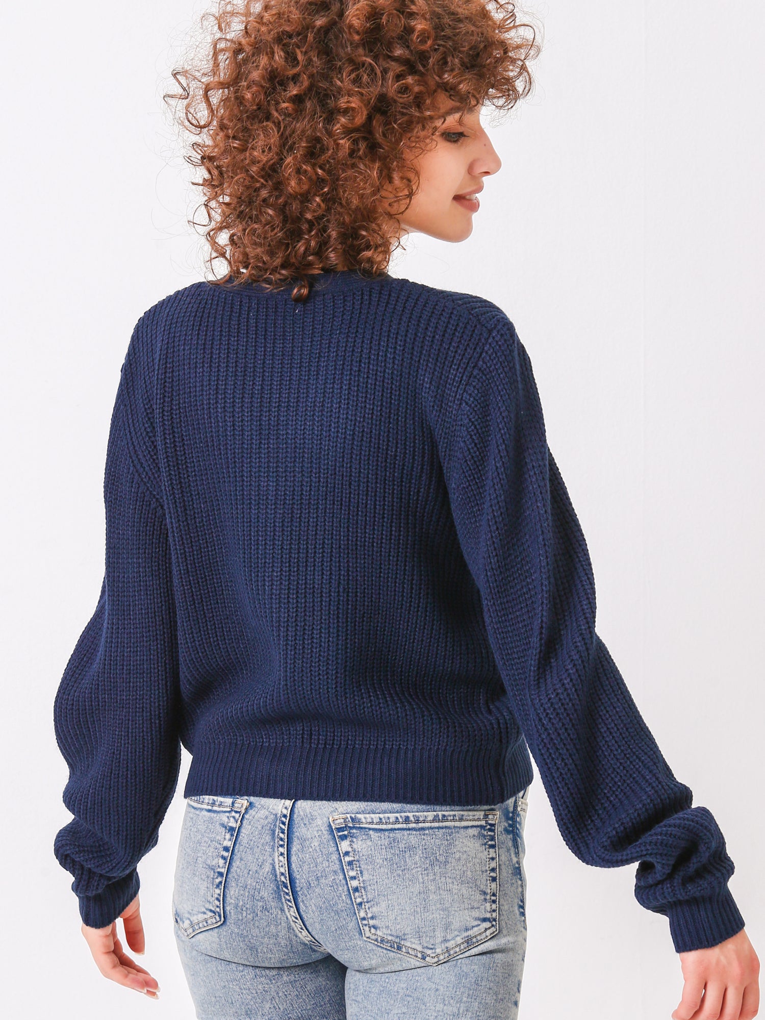 Chunky Ribbed Knit Sweater Cardigan