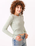 Waythefree V-Neck Cropped Pullover Sweater