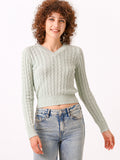Waythefree V-Neck Cropped Pullover Sweater