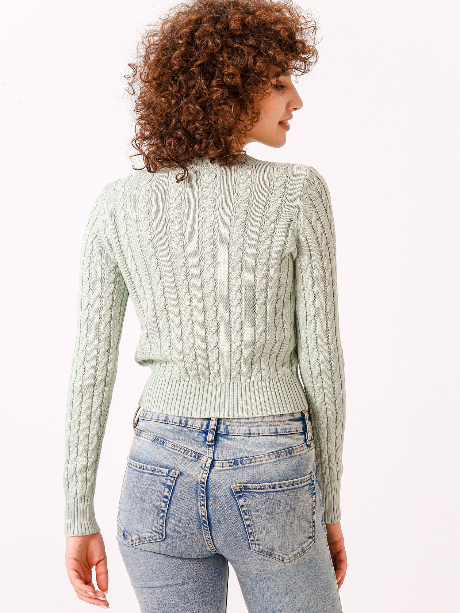 Waythefree V-Neck Cropped Pullover Sweater
