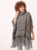 Cowl Neck Poncho Cape