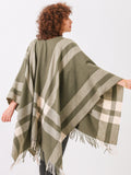Olive Green Ruana Shawl Wrap