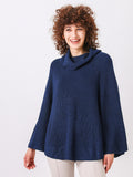 Turtleneck Boho Poncho Cape