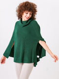 Turtleneck Boho Poncho Cape