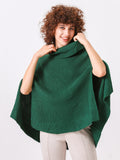 Turtleneck Boho Poncho Cape