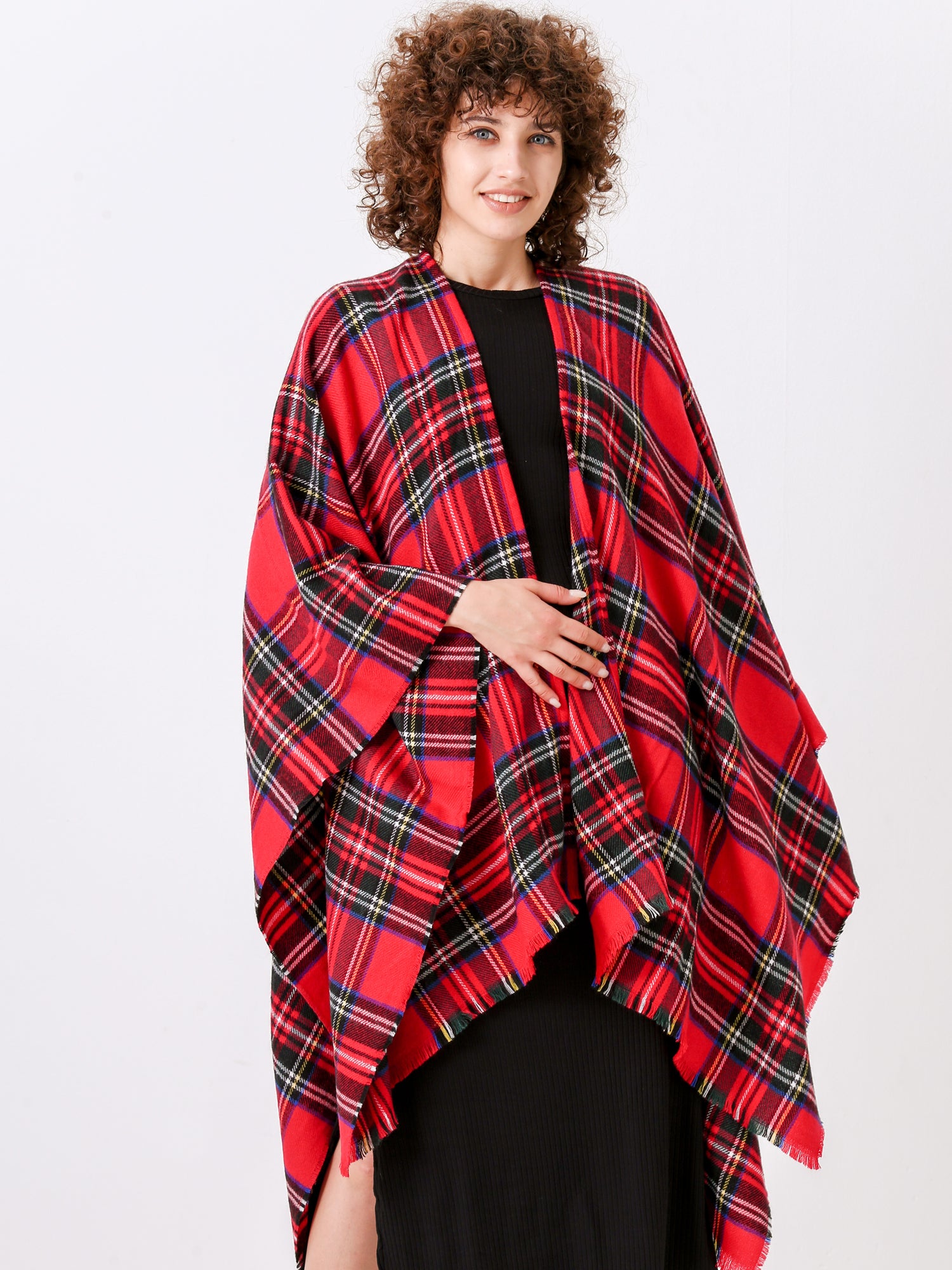 Scotch Plaid Poncho cape