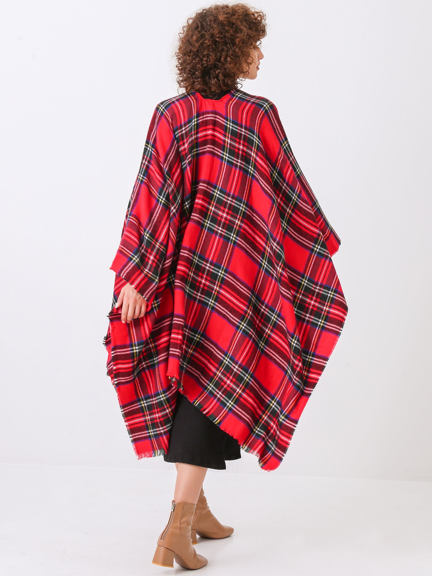 Scotch Plaid Poncho cape