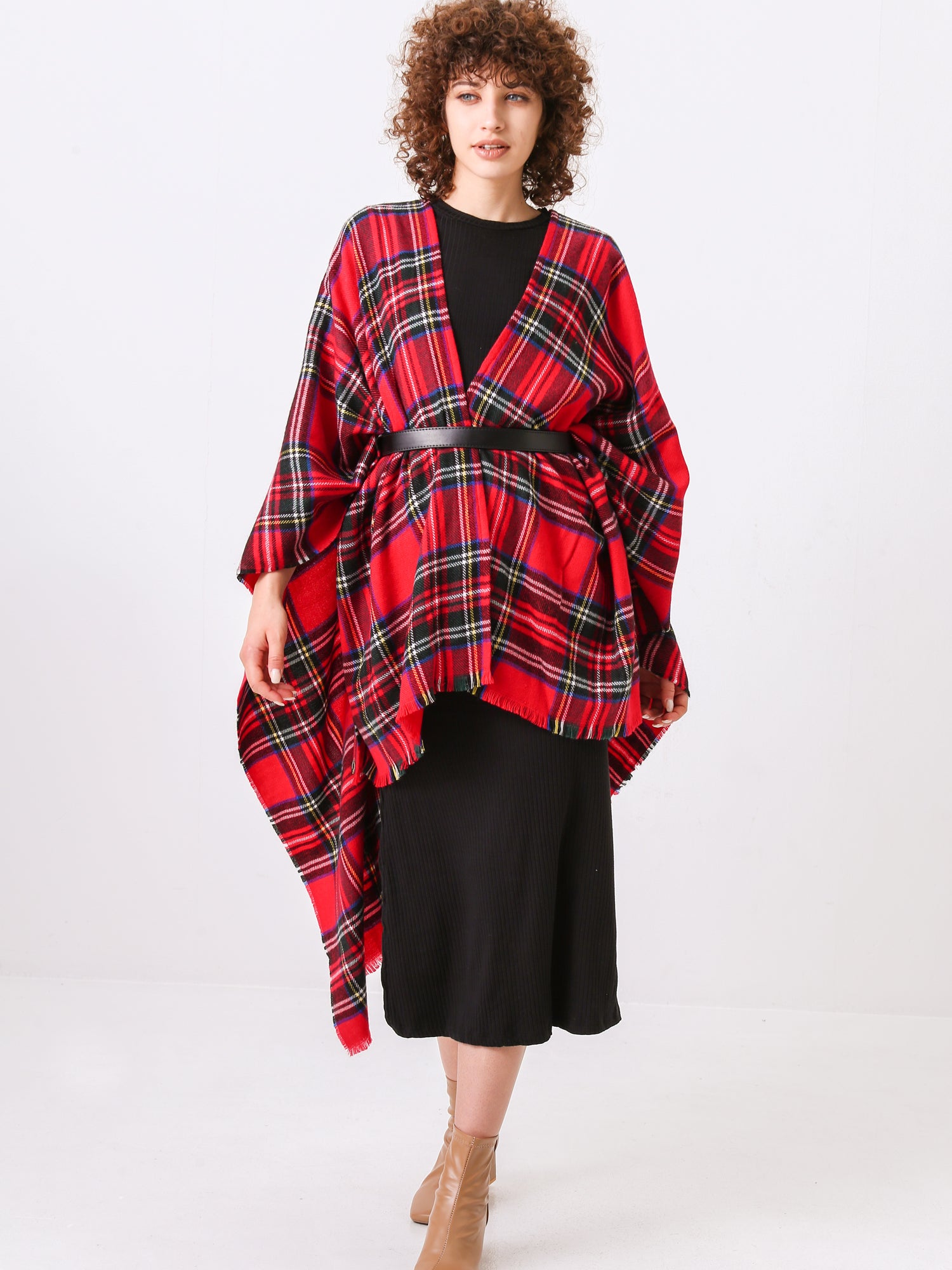 Scotch Plaid Poncho cape