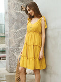 Moss Rose Breezy Tie Shoulder Dress