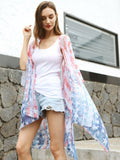 American Flag Print Kimono - Shopmossrose