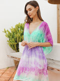 Green Print Swimsuit Cover Up