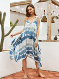 Moss Rose Sunfade Slip Dress Surf Blue
