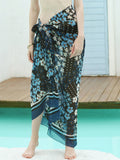 Tropics Print Beach Cover Up Sarong