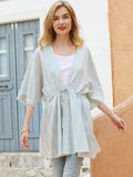 Cozy Blue Cotton Robe - Shopmossrose