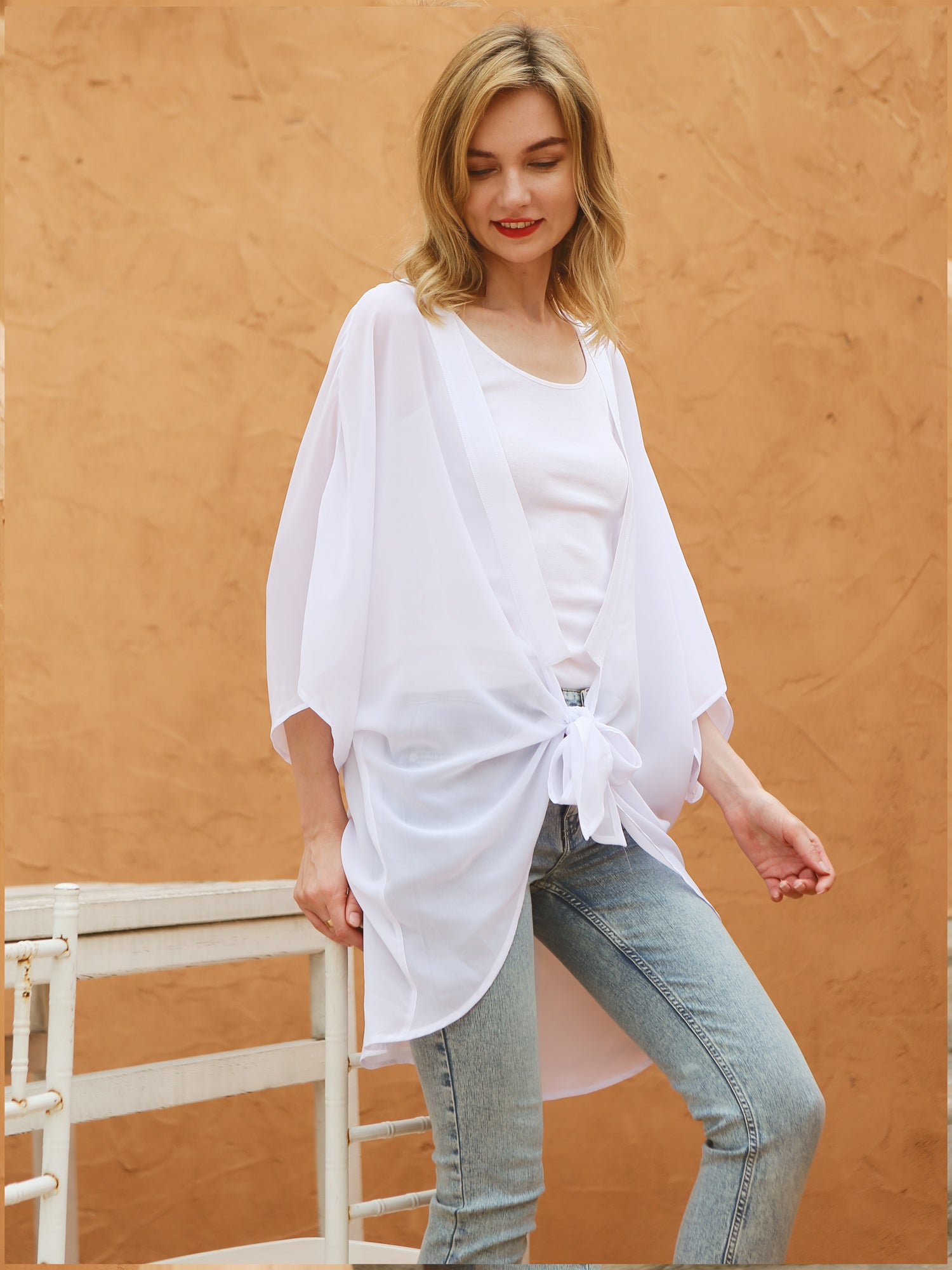 Tie Front Boho Swimsuit Cover Up