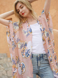 Moss Rose Dusty Pink Garden Kimono