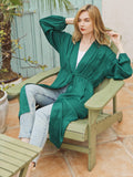 Moss Rose Green Satin Robe