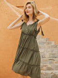 Moss Rose Breezy Tie Shoulder Dress