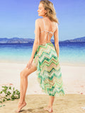 Boho Green Wrap Cover Up Skirt