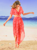 Tie Front Top Boho Swimsuit Cover Up