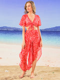 Tie Front Top Boho Swimsuit Cover Up