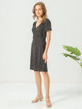 Polka Dot Wrap Mini Dress