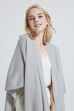 Studded Detail Fringe Knit Wrap - Shopmossrose