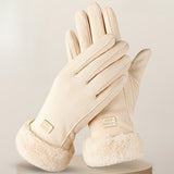 Women's Outdoor Warm Gloves for Autumn And Winter Thickened Warm with Touch Screen Function Suitable for Casual Wear