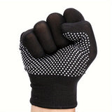 5 Pairs Heavy-Duty Nylon Gloves Lightweight Grip Texture Suitable for Riding Fishing Camping Hunting Elastic Closure