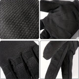 Men's Full Finger Outdoor Gloves - Adjustable Wrist Strap - Breathable Fabric for Hiking, Camping - Flexible Glove
