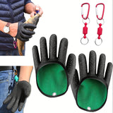 1 Set of Fishing Gloves with Magnetic Release, Fish Handling Gloves with Magnetic Closure Fish Controlling Catching
