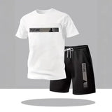 Men's Two-Piece Casual Summer Outfit Set, Lightweight Quick Dry Outdoor Sports Casual Matching Outfit for Men