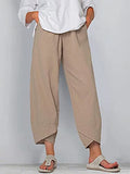 Womens Wide Leg Pants Loose Casual Drawstring Summer Beach Travel Vacation Palazzo Harem Pants with Pockets
