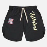 Men's Beach Shorts US Hawaii Flag Print Drawstring Waist Casual Summer Shorts