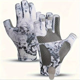 1 Pair of Premium Fishing Gloves Durable Sailboat, Rowing, Paddleboarding, Fingerless for Outdoor Water Sports Enthusiasts