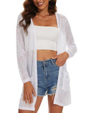 Spicy Sandia Women's Lightweight Sheer Summer Cardigans with Pockets Open Front Long Sleeve Dusters