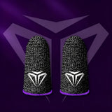 A Pair of Breathable Sweat-Proof Touch Screen Finger Sleeves with Antlers Design, Silvery Fiber for Mobile Gaming