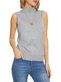INKOFF Sleeveless Mock Neck Turtleneck Knit Tops Women Dressy Casual Sweater Vest Business Work Tank