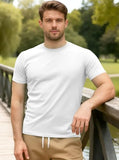 Men's Classic Crew Neck Short Sleeve T-Shirt, Soft Breathable Casual Tee for Daily & Outdoor Wear