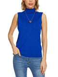 INKOFF Sleeveless Mock Neck Turtleneck Knit Tops Women Dressy Casual Sweater Vest Business Work Tank