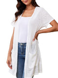 Spicy Sandia Women's Lightweight Sheer Summer Cardigans with Pockets Open Front Long Sleeve Dusters