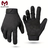 Men's Full Finger Outdoor Gloves - Adjustable Wrist Strap - Breathable Fabric for Hiking, Camping - Flexible Glove