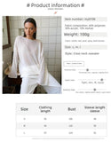 Women's Sheer Knit Oversized Sweater, Loose-Fit Long-Sleeve Top, Cover Shirt