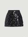 Sparkly Sequin Shorts for Women High Waist Elastic Party Dance Bow Tie Shorts