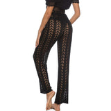 Women's Beach Pants with Hollowed Out Loose Wide Pants, Vacation Style